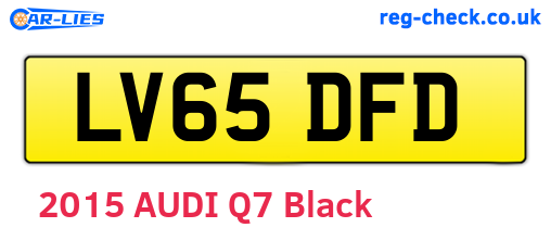 LV65DFD are the vehicle registration plates.