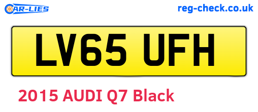 LV65UFH are the vehicle registration plates.