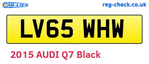 LV65WHW are the vehicle registration plates.