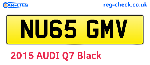 NU65GMV are the vehicle registration plates.
