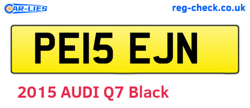 PE15EJN are the vehicle registration plates.