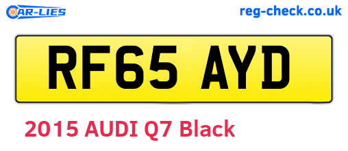 RF65AYD are the vehicle registration plates.