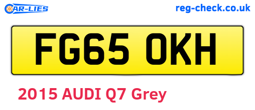 FG65OKH are the vehicle registration plates.