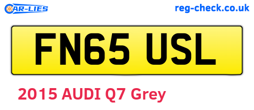 FN65USL are the vehicle registration plates.