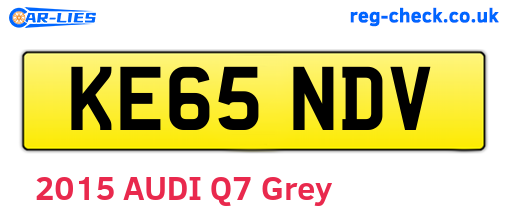 KE65NDV are the vehicle registration plates.