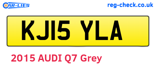 KJ15YLA are the vehicle registration plates.
