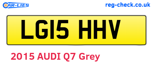 LG15HHV are the vehicle registration plates.
