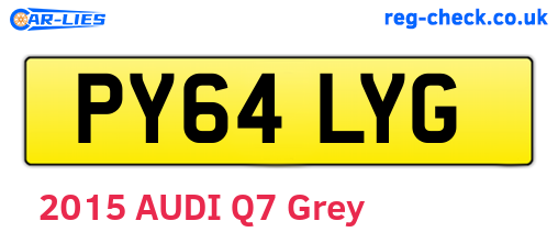 PY64LYG are the vehicle registration plates.