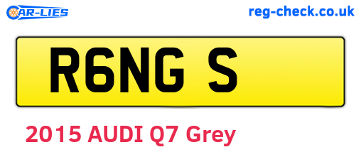 R6NGS are the vehicle registration plates.