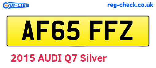 AF65FFZ are the vehicle registration plates.