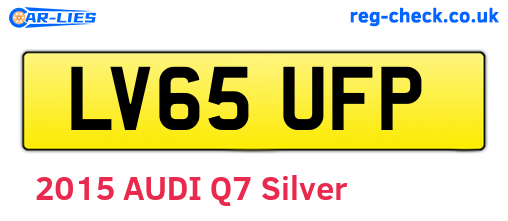 LV65UFP are the vehicle registration plates.