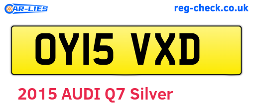OY15VXD are the vehicle registration plates.