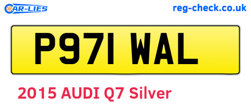 P971WAL are the vehicle registration plates.