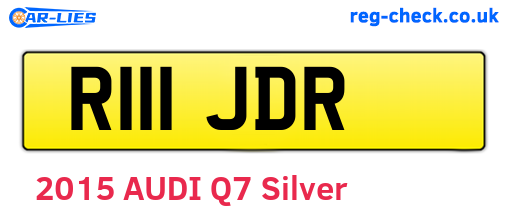 R111JDR are the vehicle registration plates.