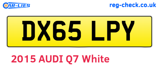 DX65LPY are the vehicle registration plates.