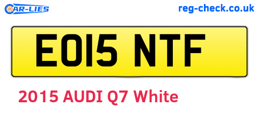 EO15NTF are the vehicle registration plates.