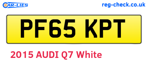 PF65KPT are the vehicle registration plates.