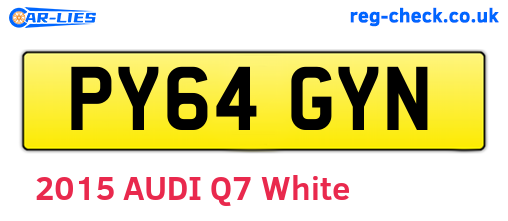 PY64GYN are the vehicle registration plates.