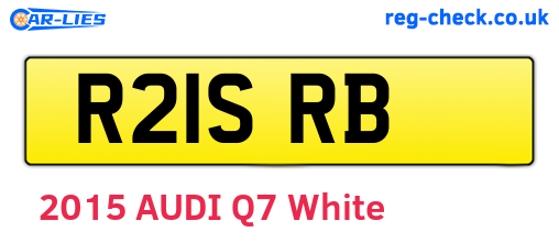 R21SRB are the vehicle registration plates.