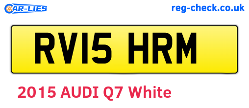 RV15HRM are the vehicle registration plates.