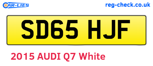 SD65HJF are the vehicle registration plates.