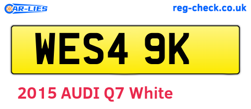 WES49K are the vehicle registration plates.