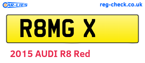 R8MGX are the vehicle registration plates.