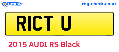 R1CTU are the vehicle registration plates.