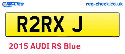 R2RXJ are the vehicle registration plates.
