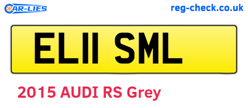 EL11SML are the vehicle registration plates.