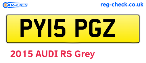 PY15PGZ are the vehicle registration plates.