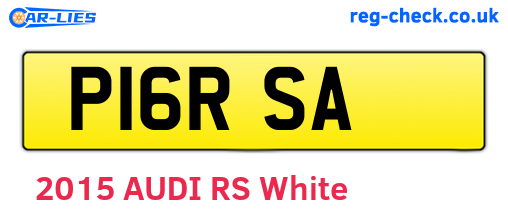 P16RSA are the vehicle registration plates.