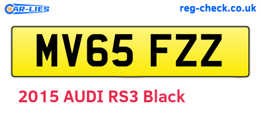 MV65FZZ are the vehicle registration plates.