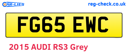 FG65EWC are the vehicle registration plates.