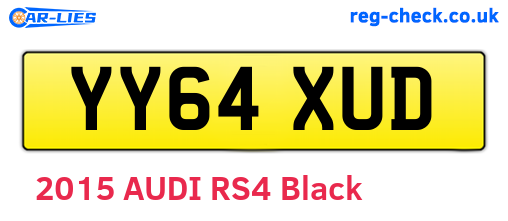YY64XUD are the vehicle registration plates.