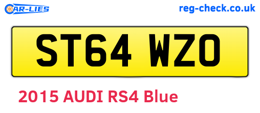 ST64WZO are the vehicle registration plates.
