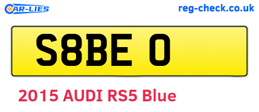 S8BEO are the vehicle registration plates.