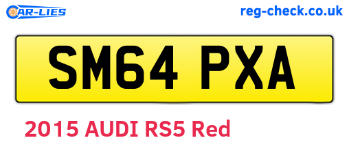 SM64PXA are the vehicle registration plates.