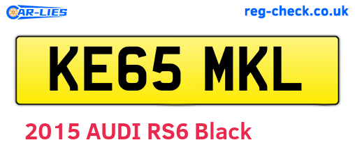 KE65MKL are the vehicle registration plates.