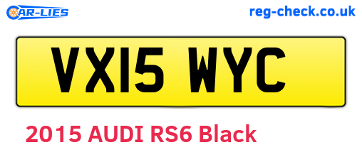 VX15WYC are the vehicle registration plates.