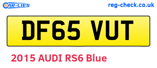 DF65VUT are the vehicle registration plates.