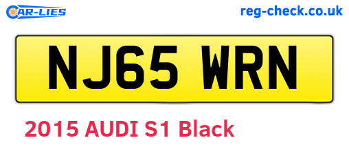 NJ65WRN are the vehicle registration plates.