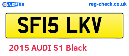 SF15LKV are the vehicle registration plates.
