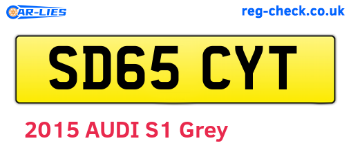 SD65CYT are the vehicle registration plates.