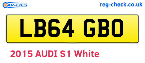 LB64GBO are the vehicle registration plates.