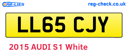 LL65CJY are the vehicle registration plates.