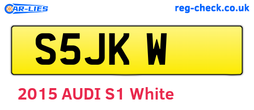 S5JKW are the vehicle registration plates.