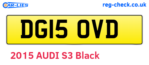 DG15OVD are the vehicle registration plates.
