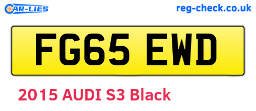 FG65EWD are the vehicle registration plates.