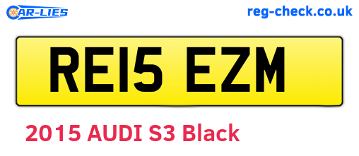 RE15EZM are the vehicle registration plates.